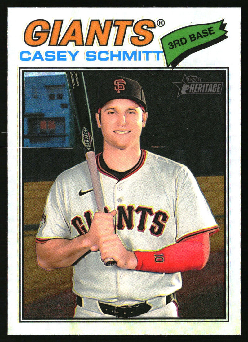 Casey Schmitt 2026 Topps Heritage #27 Chrome Refractors