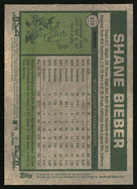 Shane Bieber 2026 Topps Heritage #210 Chrome Refractors