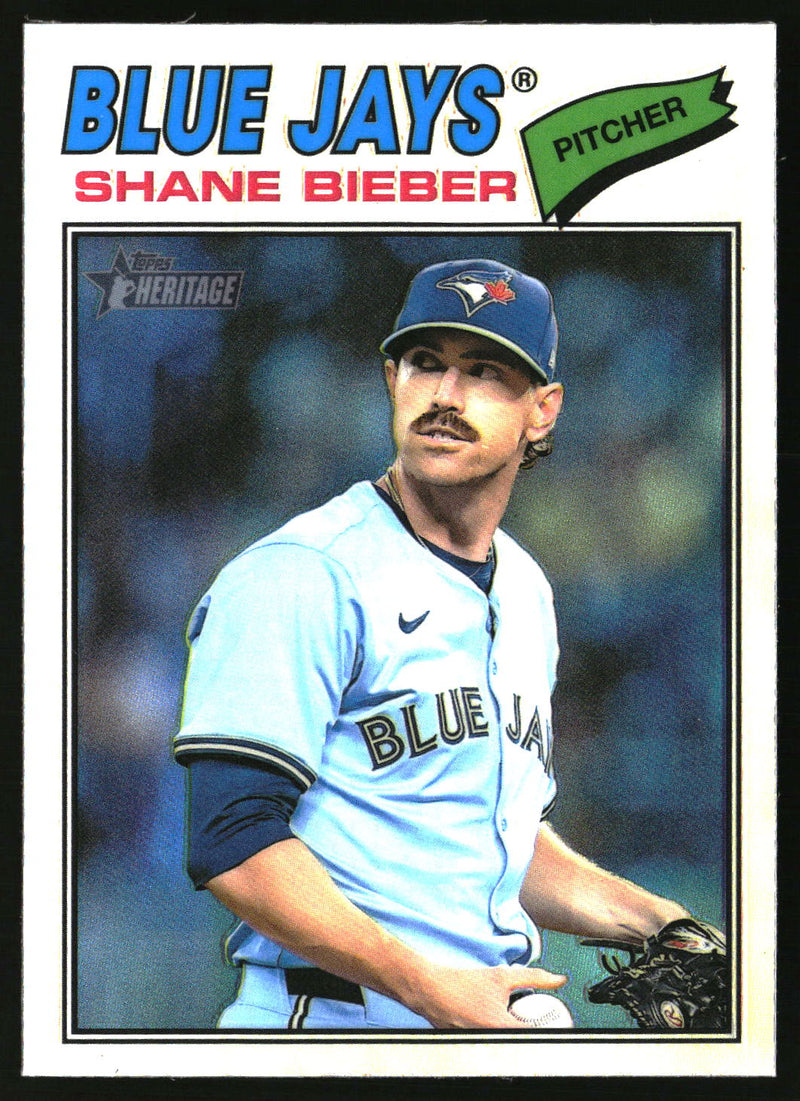 Shane Bieber 2026 Topps Heritage #210 Chrome Refractors