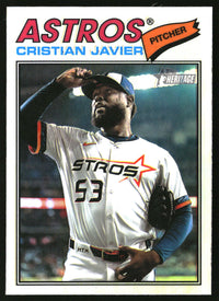 Cristian Javier 2026 Topps Heritage #330 Chrome Refractors