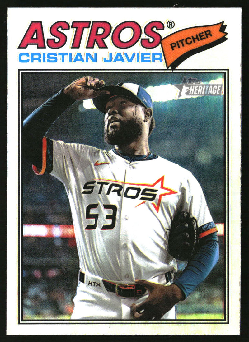 Cristian Javier 2026 Topps Heritage #330 Chrome Refractors