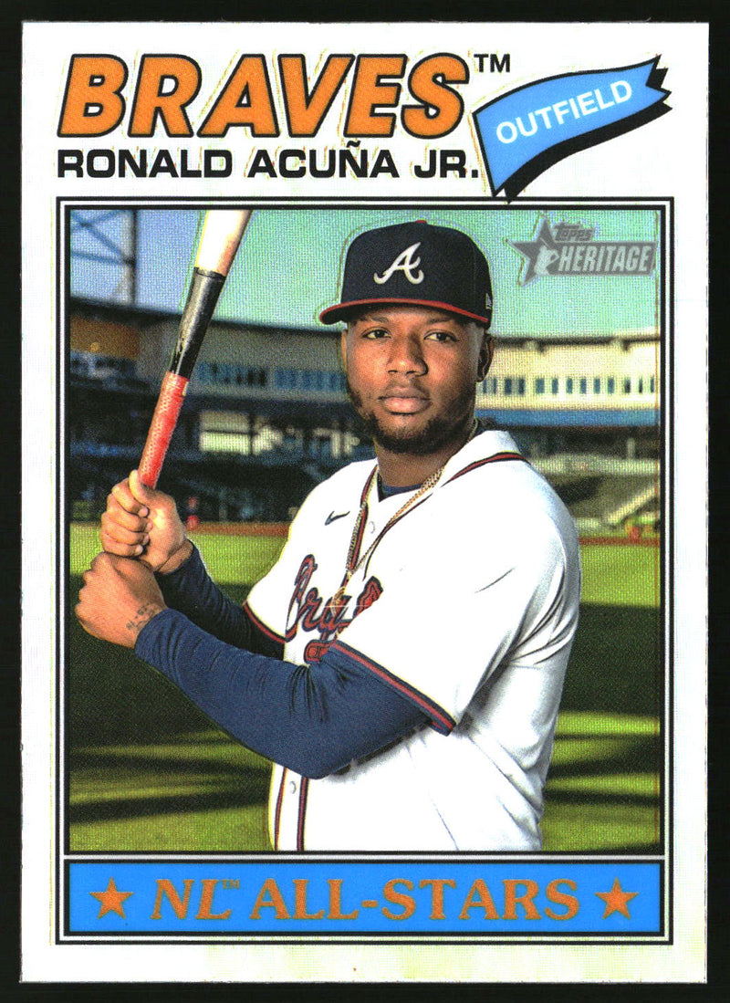 Ronald Acuña Jr. 2026 Topps Heritage #55 Chrome Refractors