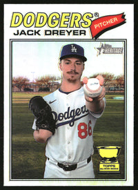 Jack Dreyer 2026 Topps Heritage #115 Chrome Refractors