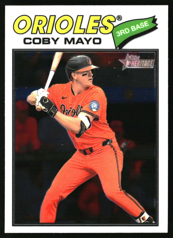 Coby Mayo 2026 Topps Heritage #49 Chrome