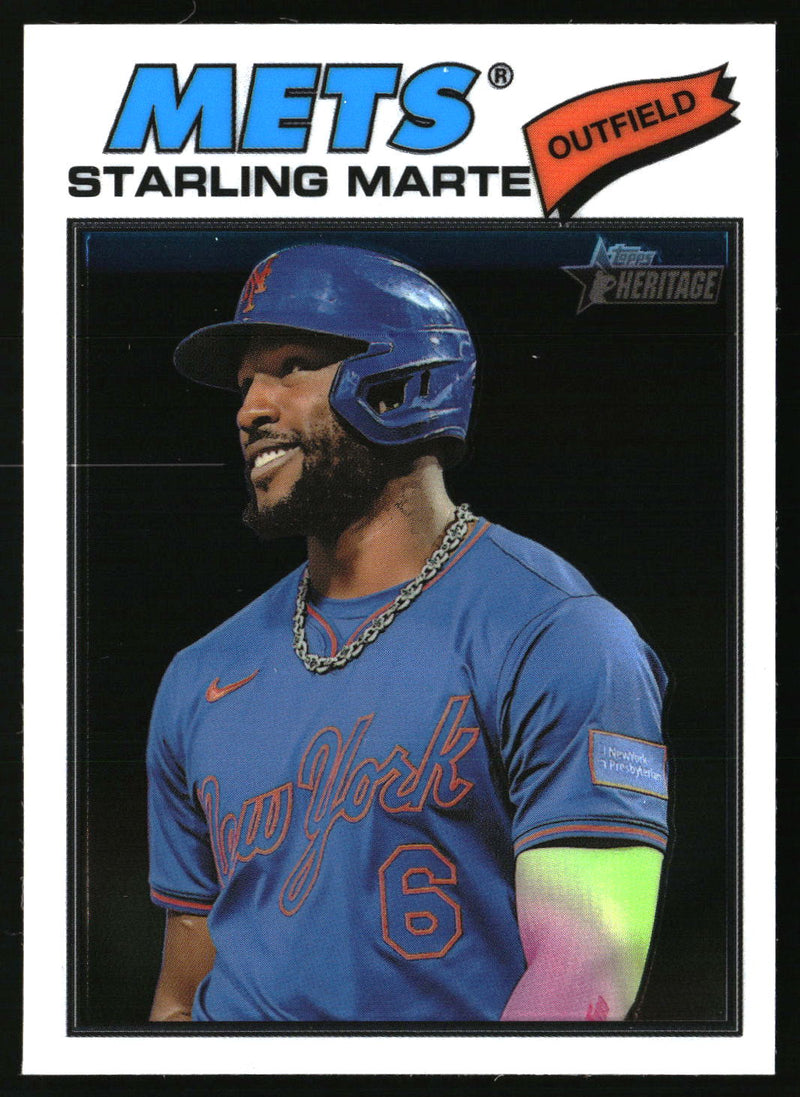 Starling Marte 2026 Topps Heritage #213 Chrome