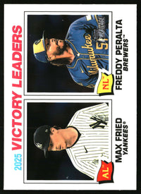 2025 Victory Leaders (Max Fried / Freddy Peralta) 2026 Topps Heritage #5 Chrome