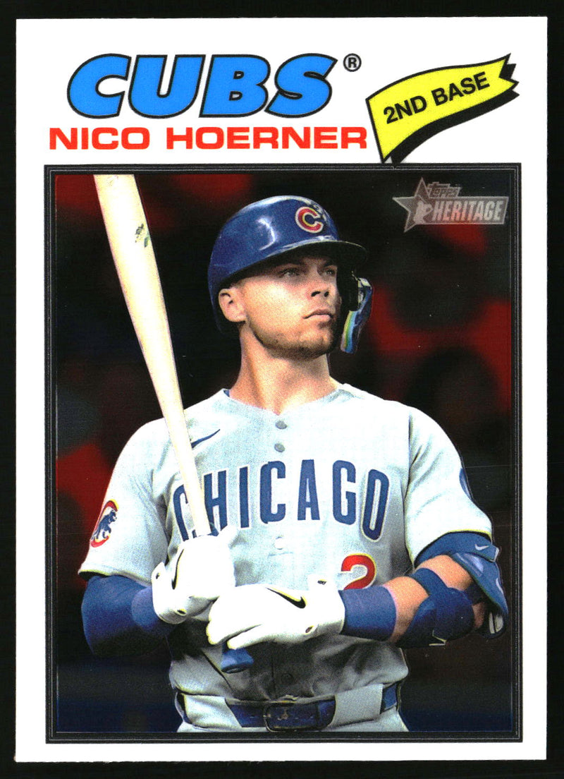 Nico Hoerner 2026 Topps Heritage #28 Chrome