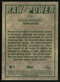 Roman Anthony 2026 Topps Heritage #RP-RA Raw Power