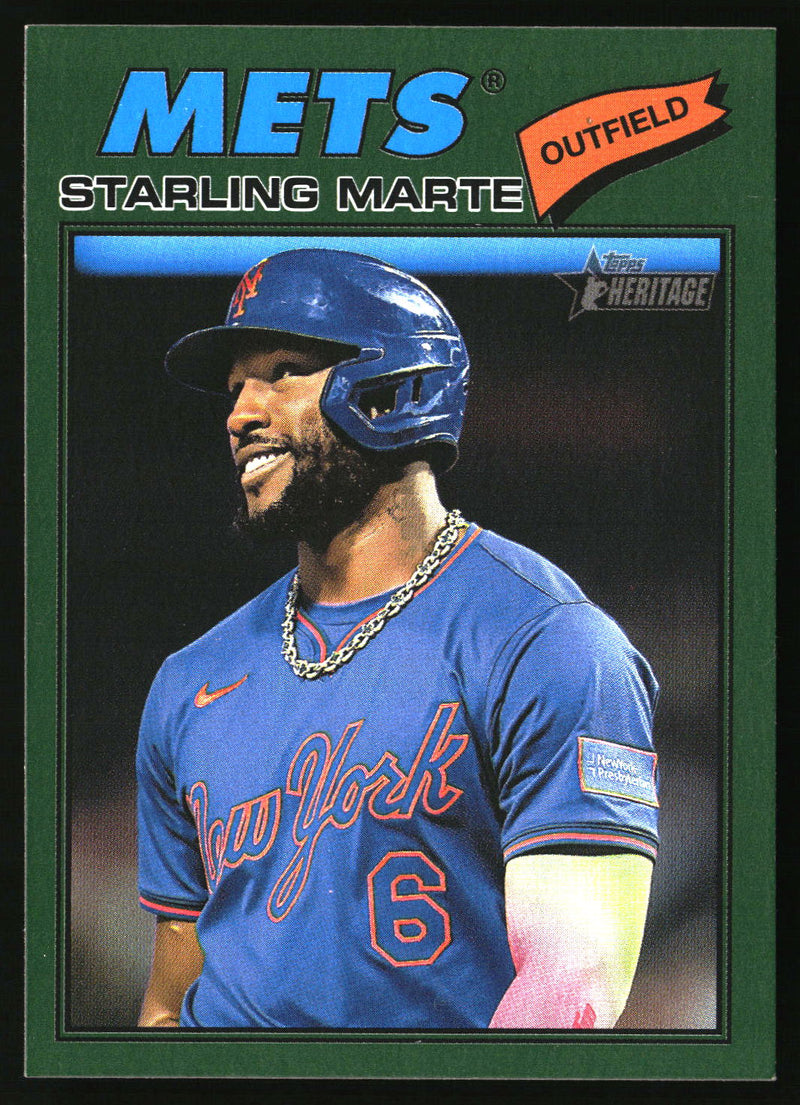 Starling Marte 2026 Topps Heritage #213 Dark Green