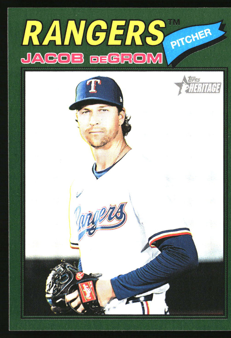Jacob deGrom 2026 Topps Heritage #98 Dark Green