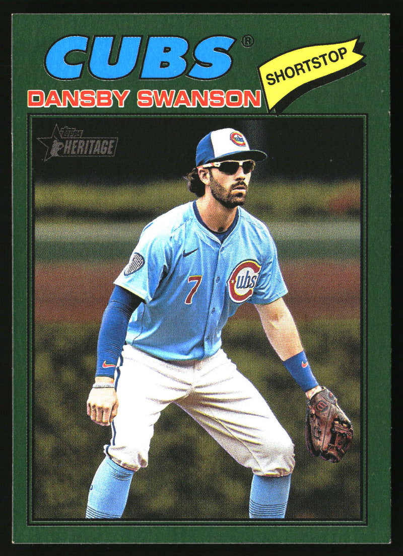 Dansby Swanson 2026 Topps Heritage #97 Dark Green