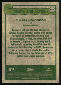 Gunnar Henderson 2026 Topps Heritage #RA-GH Ready, and Action!