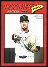 Jaden Hill 2026 Topps Heritage #26 Red