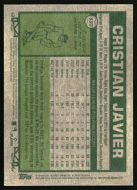 Cristian Javier 2026 Topps Heritage #330 Red