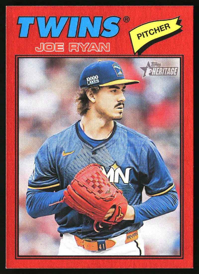 Joe Ryan 2026 Topps Heritage #255 Red