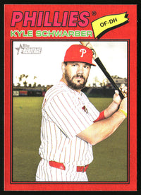 Kyle Schwarber 2026 Topps Heritage #159 Red