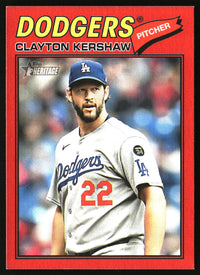 Clayton Kershaw 2026 Topps Heritage #190 Red