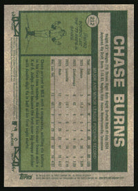 Chase Burns 2026 Topps Heritage #212 Red RC
