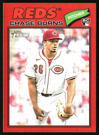 Chase Burns 2026 Topps Heritage #212 Red RC