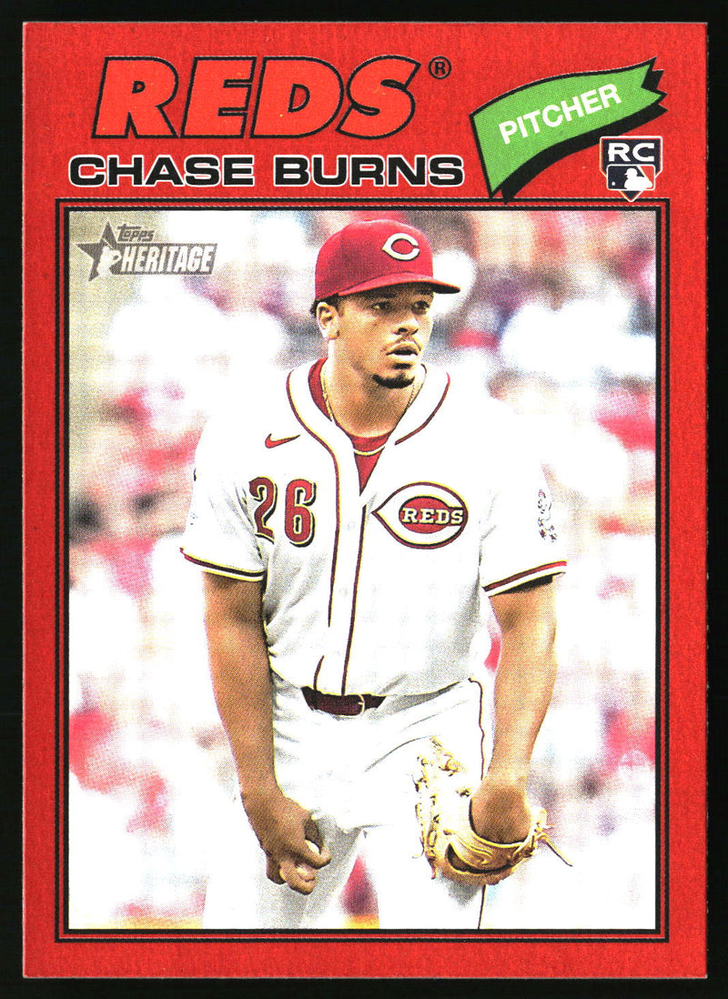 Chase Burns 2026 Topps Heritage #212 Red RC