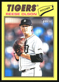 Reese Olson 2026 Topps Heritage #71 Dark Yellow