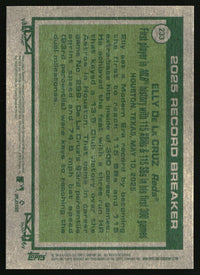 Elly De La Cruz 2026 Topps Heritage #233 Dark Yellow