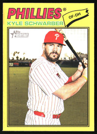 Kyle Schwarber 2026 Topps Heritage #159 Dark Yellow