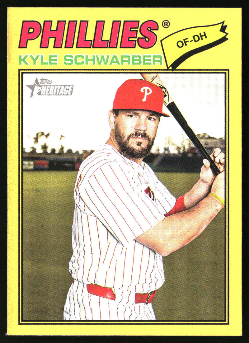 Kyle Schwarber 2026 Topps Heritage #159 Dark Yellow