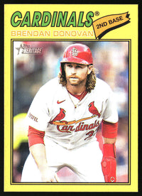 Brendan Donovan 2026 Topps Heritage #95 Dark Yellow