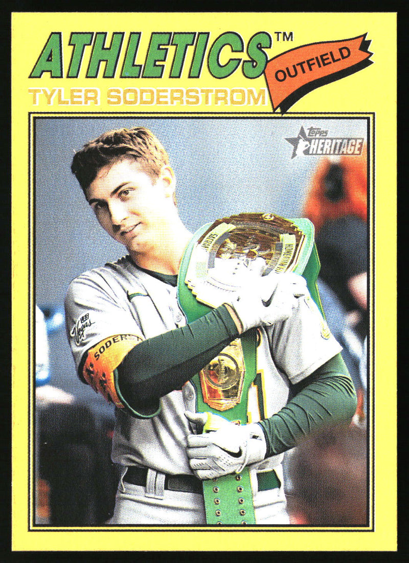 Tyler Soderstrom 2026 Topps Heritage #101 Dark Yellow