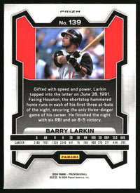 Barry Larkin 2024 Panini Prizm #139 Ruby Wave Prizms