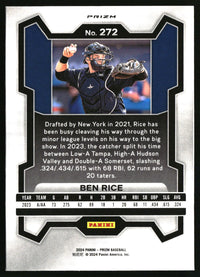 Ben Rice 2024 Panini Prizm #272 Ruby Wave Prizms