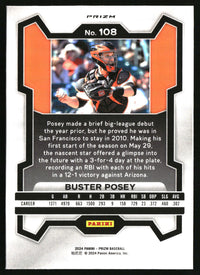 Buster Posey 2024 Panini Prizm #108 Ruby Wave Prizms