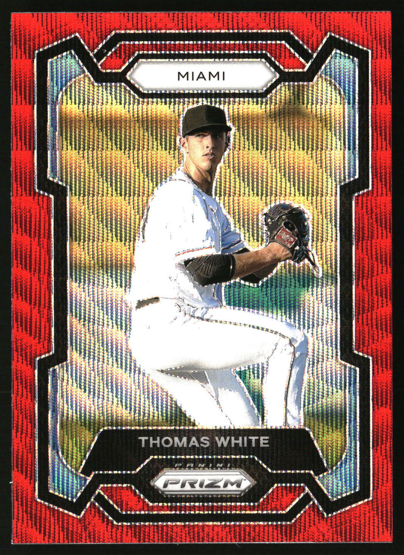 Thomas White 2024 Panini Prizm #191 Ruby Wave Prizms