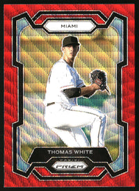Thomas White 2024 Panini Prizm #191 Ruby Wave Prizms