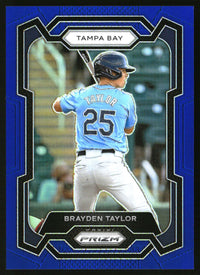 Brayden Taylor 2024 Panini Prizm #190 Blue Prizms SN