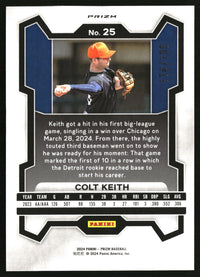 Colt Keith 2024 Panini Prizm #25 Blue Prizms SN