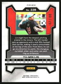 Yu-Min Lin 2024 Panini Prizm #228 Blue Prizms SN