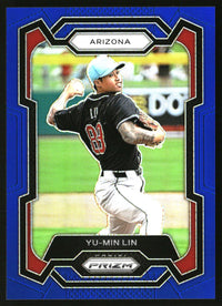 Yu-Min Lin 2024 Panini Prizm #228 Blue Prizms SN