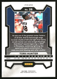 Torii Hunter 2024 Panini Prizm #28 Red Prizms SN