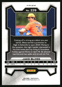 Jake Bloss 2024 Panini Prizm #229 Pulsar Prizms SN