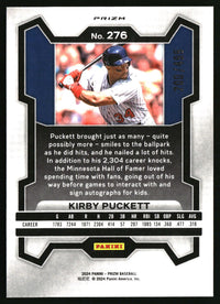 Kirby Puckett 2024 Panini Prizm #276 Pulsar Prizms SN