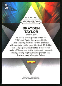 Brayden Taylor 2024 Panini Prizm #21 Prizmatic