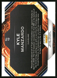 Kyle Manzardo 2024 Panini Prizm #12 Fireworks Silver Prizms