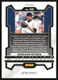 Mariano Rivera 2024 Panini Prizm #96 Silver Prizms
