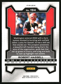Robert Hassell 2024 Panini Prizm #194 Silver Prizms