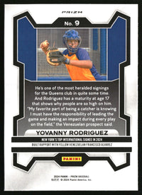 Yovanny Rodriguez 2024 Panini Prizm #9 Silver Prizms