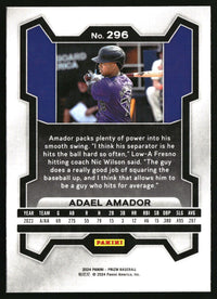 Adael Amador 2024 Panini Prizm #296 RC