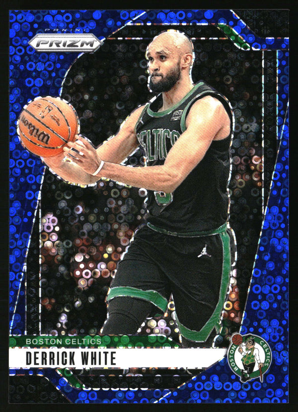 Derrick White 2024-25 Panini Prizm #66 Prizms Fast Break Blue SN