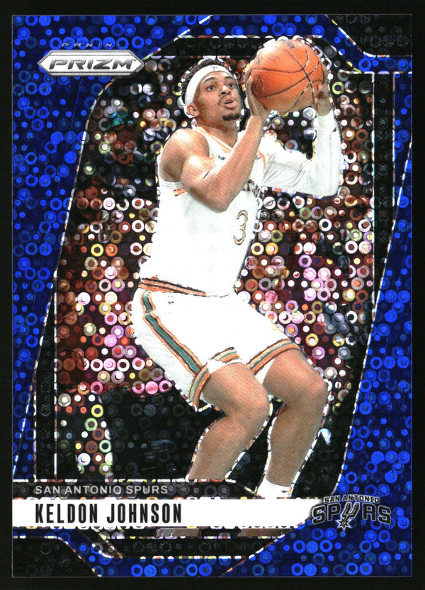 Keldon Johnson 2024-25 Panini Prizm #24 Prizms Fast Break Blue SN
